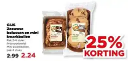 PLUS GIJS Zeeuwse bolussen en mini kwarkbollen aanbieding
