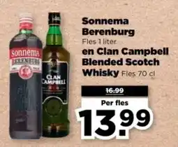 PLUS Sonnema Berenburg en Clan Campbell Blended Scotch Whisky aanbieding