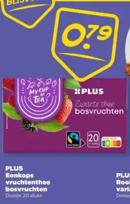 PLUS PLUS Eenkops vruchtenthee bosvruchten aanbieding