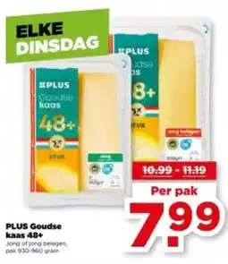 PLUS PLUS Goudse kaas 48+ aanbieding
