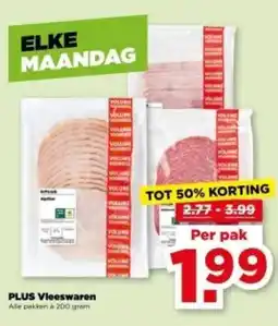 PLUS PLUS Vleeswaren aanbieding