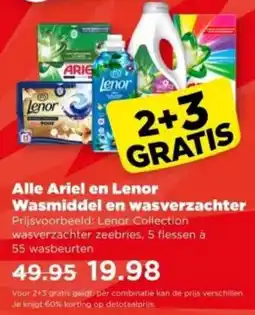 PLUS Alle Ariel en Lenor Wasmiddel en wasverzachter aanbieding