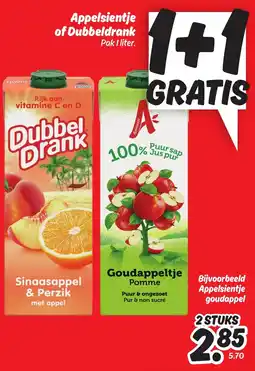Dekamarkt Appelsientje of Dubbeldrank aanbieding