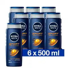 Plein.nl 6x NIVEA Men Douchegel Sport 500 ml aanbieding