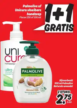 Dekamarkt Palmolive of unicura vloeibare handzeep aanbieding