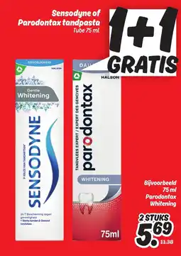 Dekamarkt Sensodyne of Parodontax tandpasta aanbieding