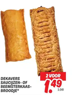 Dekamarkt Dekavers saucijzen of beemsterkaas broodje aanbieding