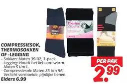 Dekamarkt Compressiesok, thermosokken of legging aanbieding