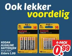 Dekamarkt Kodak alkaline batterijen aanbieding