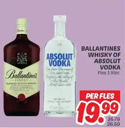 Dekamarkt Ballantines whisky of absolut vodka aanbieding