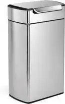 Amazon Simplehuman CW2014 Afvalemmer, Roestvrij Staal, Zilver, 40L aanbieding