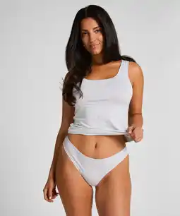 Hunkemoller Hunkemöller String van zacht katoen Grijs aanbieding