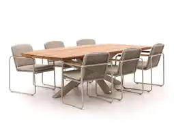 Kees Smit Bellagio Sordio/Induno Deens Ovaal 240cm dining tuinset 7-delig stapelbaar aanbieding