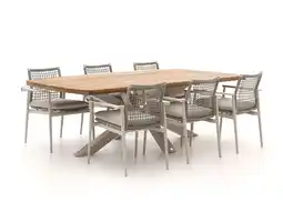 Kees Smit Bellagio Pizzoli/Induno Deens Ovaal 240cm dining tuinset 7-delig stapelbaar aanbieding