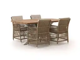 Kees Smit Manifesto Ortello/Induno deens ovaal 180cm dining tuinset 5-delig aanbieding