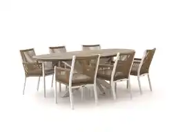 Kees Smit Manifesto Rivola/ROUGH-Y Ellips 240cm dining tuinset 7-delig aanbieding
