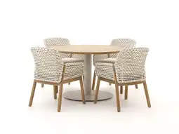 Kees Smit Zavelli Juntos/Cuore ø120cm dining tuinset 5-delig aanbieding