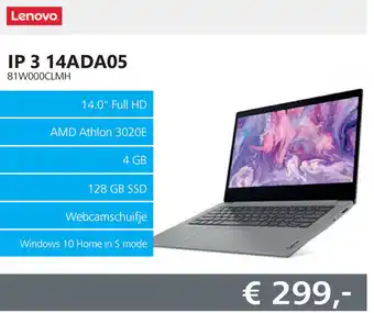 Informatique Lenovo IP 3 14ADA05 aanbieding