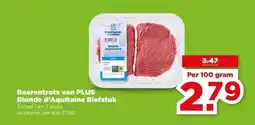 PLUS Boerentrots van PLUS Blonde d'Aquitaine Biefstuk aanbieding