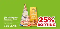 PLUS Alle Président en Granarolo Kaas aanbieding