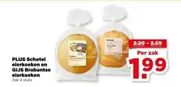 PLUS PLUS Schotel eierkoeken en GIJS Brabantse eierkoeken aanbieding