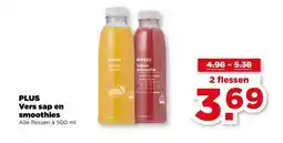 PLUS PLUS Vers sap en smoothies aanbieding