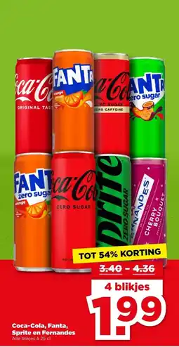 PLUS Coca-Cola, Fanta, Sprite en Fernandes aanbieding