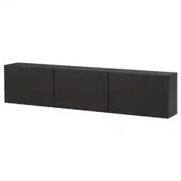 IKEA BestÅ Kastcombinatie wand, zwartbruin/lappviken zwartbruin, 180x22x38 cm aanbieding