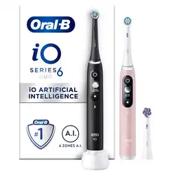 MediaMarkt Oral-b Elektrische Tandenborstel Io6 Duo Zwart/roos Elektrische Zwart En Roos aanbieding