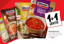 Jumbo Unox soep in zak aanbieding