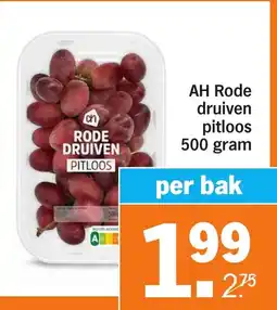 Albert Heijn AH Rode druiven pitloos aanbieding
