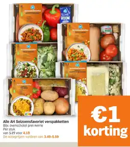 Albert Heijn Alle AH Seizoensfavoriet verspakketten aanbieding