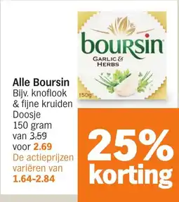 Albert Heijn Alle Boursin aanbieding