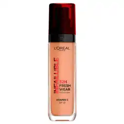Kruidvat L'Oréal Paris Infaillible 320 Caramel SPF25 32H Fresh Wear Foundation aanbieding