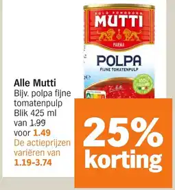 Albert Heijn Alle Mutti aanbieding