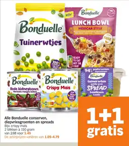 Albert Heijn Alle Bonduelle conserven, diepvriesgroenten en spreads aanbieding