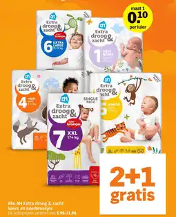 Albert Heijn Alle AH Extra droog & zacht luiers en luierbroekjes aanbieding