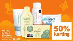 Albert Heijn Alle Naïf, Zwitsal of WaterWipes aanbieding