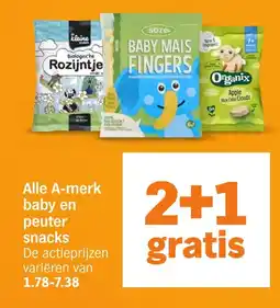 Albert Heijn Alle A-merk baby en peuter snacks aanbieding