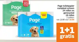 Albert Heijn Page toiletpapier compleet aanbieding