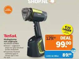 Albert Heijn Tefal Kledingstomer met zuigkracht AeroSteam DT9810 aanbieding