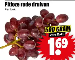 Dirk Pitloze rode druiven aanbieding