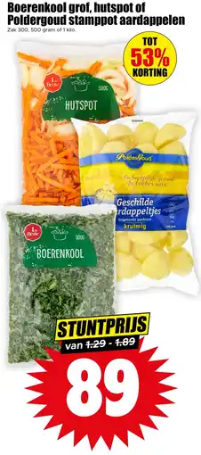 Dirk Boerenkool grof, hutspot of Poldergoud stamppot aardappelen aanbieding