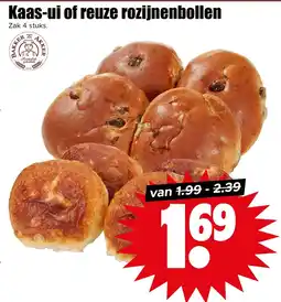 Dirk Kaas ui of reuze rozijnenbollen aanbieding