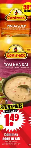 Dirk Conimex soep in zak aanbieding