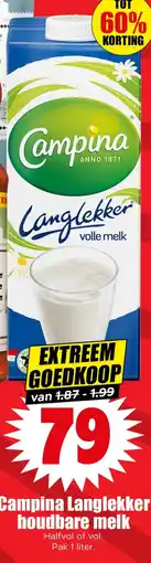Dirk Campina Langlekker houdbare melk aanbieding