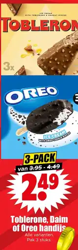 Dirk Toblerone, Daim of Oreo handijs aanbieding