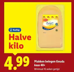 Lidl Plakken belegen Gouda kaas 48+ aanbieding