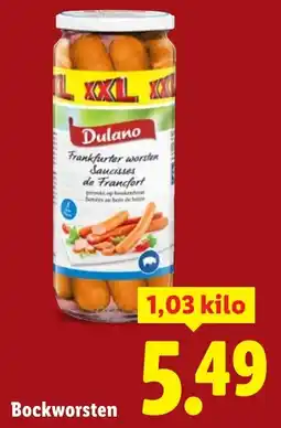 Lidl Bockworsten aanbieding