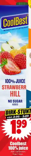 Dirk Coolbest 100% juice aanbieding